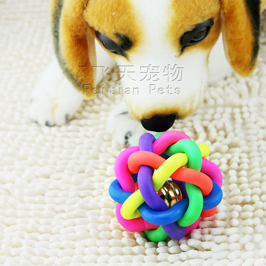 清倉 ◆ 帶鈴鐺發聲彩虹球 大號 寵物玩具 狗狗玩具 發聲玩具