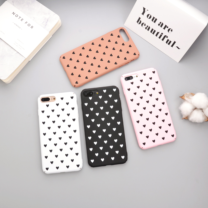 韓國小愛心蘋果6s手機殼iPhone 7plus創意女款可愛個性磨砂硬殼