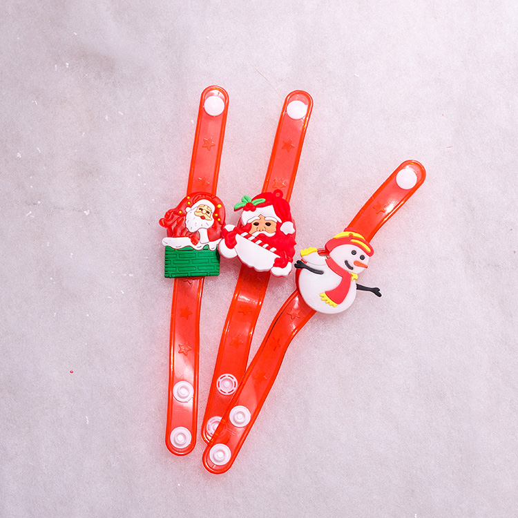 圣誕節裝飾品 創意圣誕手表兒童發光玩具手環項鏈手鏈發光小發夾
