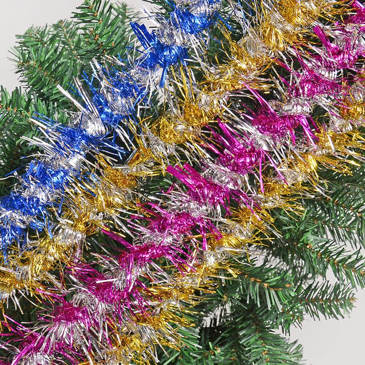 圣誕節裝飾品 圣誕樹裝掛件 2米圣誕拉花 彩帶毛條彩條 雙龍花帶