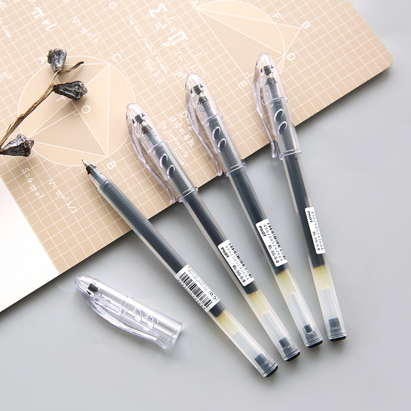 日本進口文具PILOT/百樂中性筆速干大容量黑色0.5mm水筆中性筆