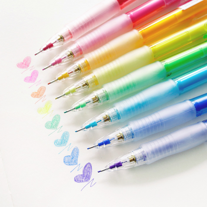 日本PILOT百樂可擦彩色0.7mm自動鉛筆涂色填色筆速寫筆彩鉛筆