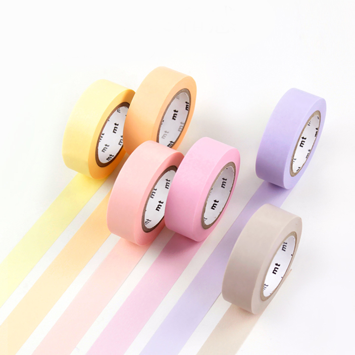 云木雜貨 日本MTSS春夏新款新素色純色糖果色和紙膠帶進口手賬