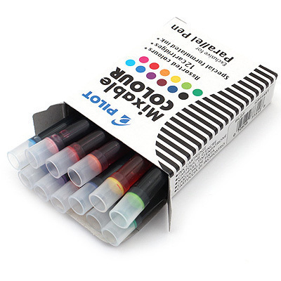日本百樂平行鋼筆專用彩色墨膽墨水囊12色套裝文具辦公用品