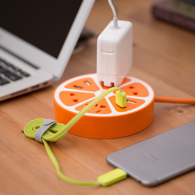 云木雜貨 檸檬插座智能USB插線板多功能排插多用充電器水果插座
