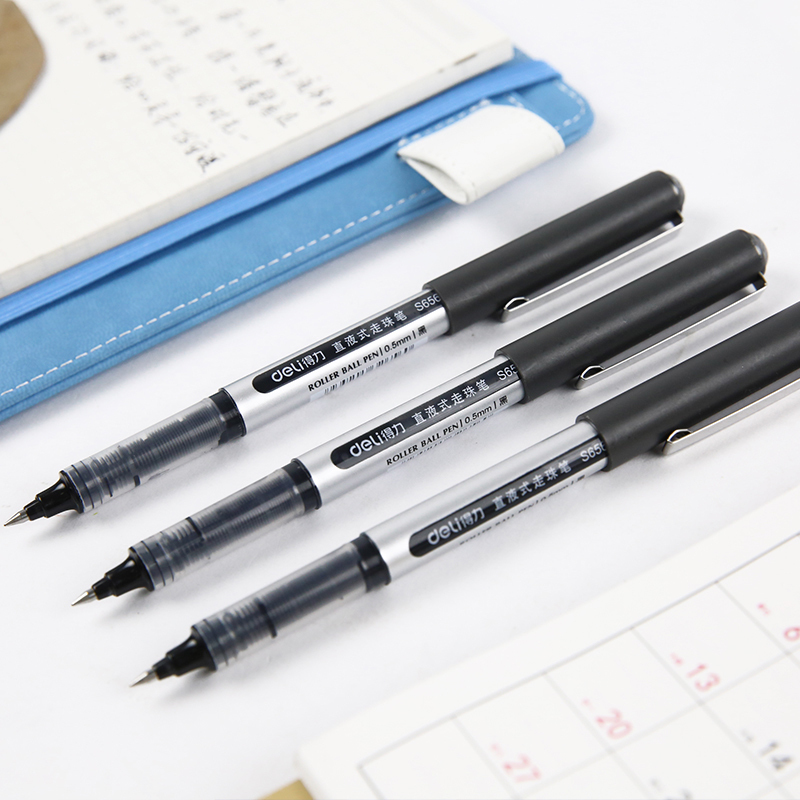云木雜貨 商務直液式走珠筆辦公中性筆0.5mm黑色水筆簽字筆