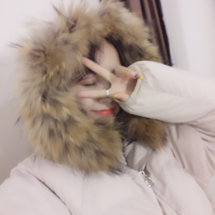 冬款韓國學院風可愛加厚保暖拉鏈毛領連帽面包棉服棉衣外套女