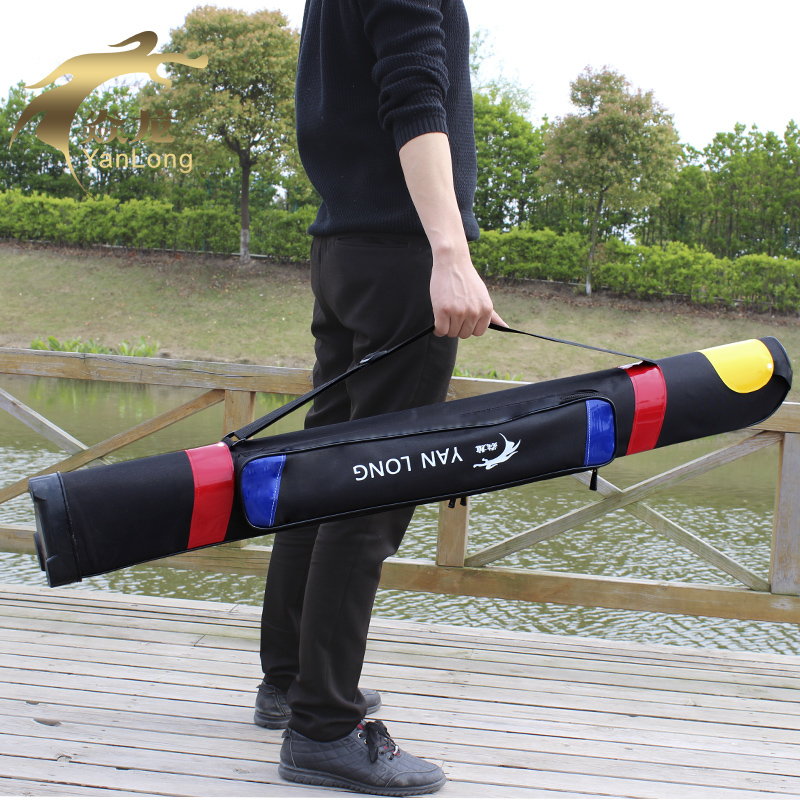 臺釣竿包硬殼魚竿包釣魚傘包 1.2m1.25米桿包竿筒單層漁具包