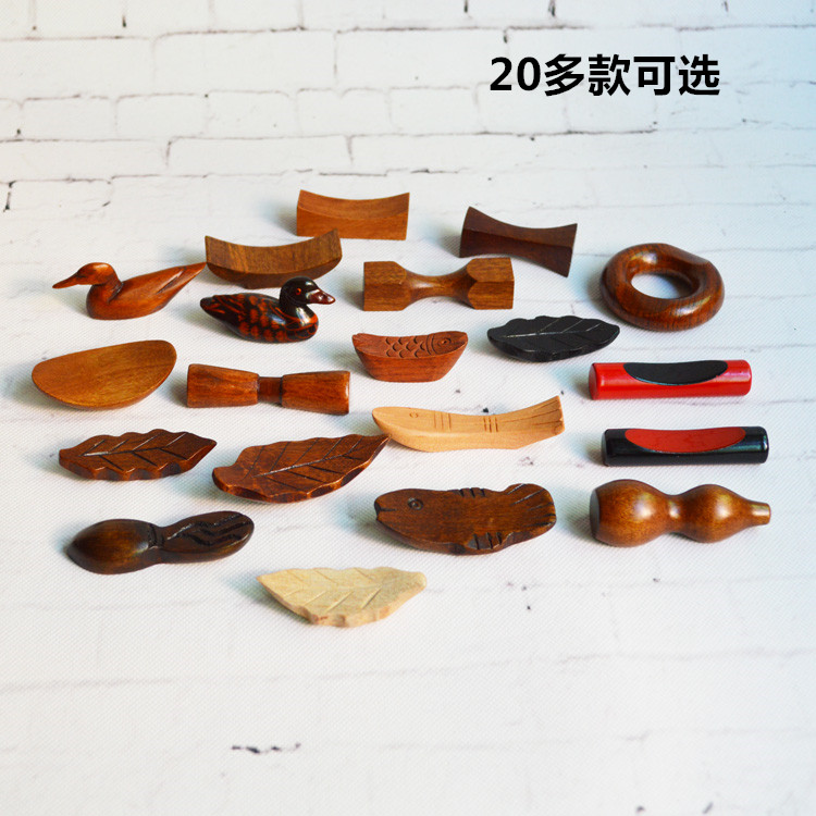 8個原木日韓式小魚筷架創意筷子托筷子架酒店用品餐具配件