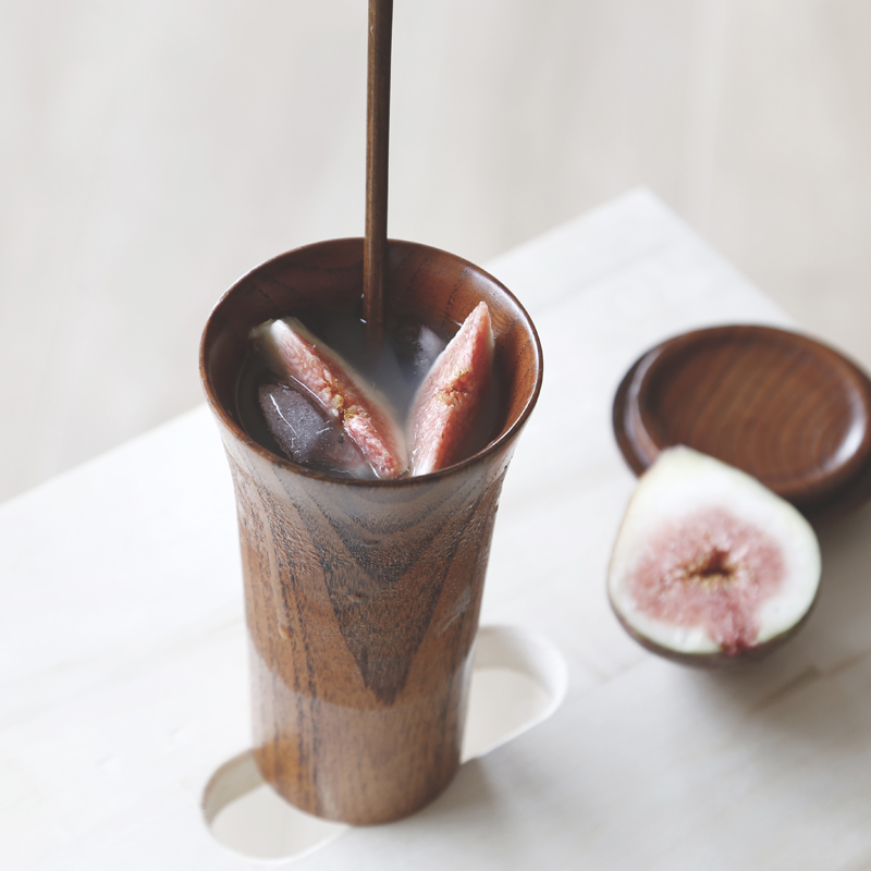 勺出口韓國便攜木水杯咖啡杯木杯創意杯有蓋非瓷帶蓋隨手杯