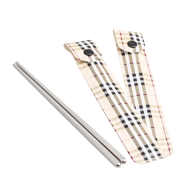 不銹鋼筷子防水袋裝環保便攜式方形筷子套裝一雙裝不發霉餐具