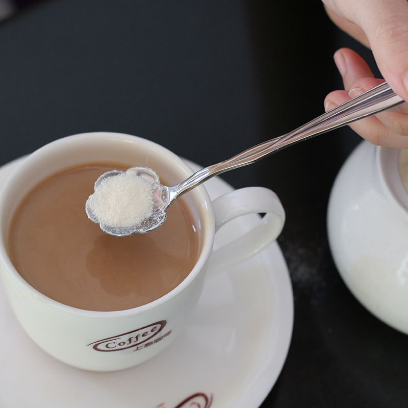 不銹鋼花型勺咖啡攪拌勺日式創意甜品勺小茶勺玫瑰花勺櫻花勺